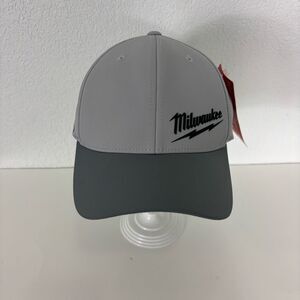 New Milwaukee Men's Grey Workskin Performance Fitted Baseball Hat S/M
